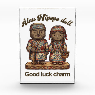 Hokkaido folk craft: Ainu traditional Nipopo doll Photo Block