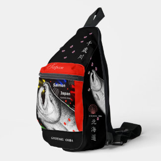 Hokkaido Salmon Chitose River We thank and pray fo Sling Bag