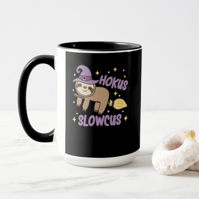 Hokus Slowcus - Fault Witch Halloween Costume Mug (With Donut)