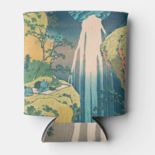 Hokusai Amida Falls Japan Waterfall Can Cooler