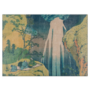 Hokusai Amida Falls Japan Waterfall  Cutting Board