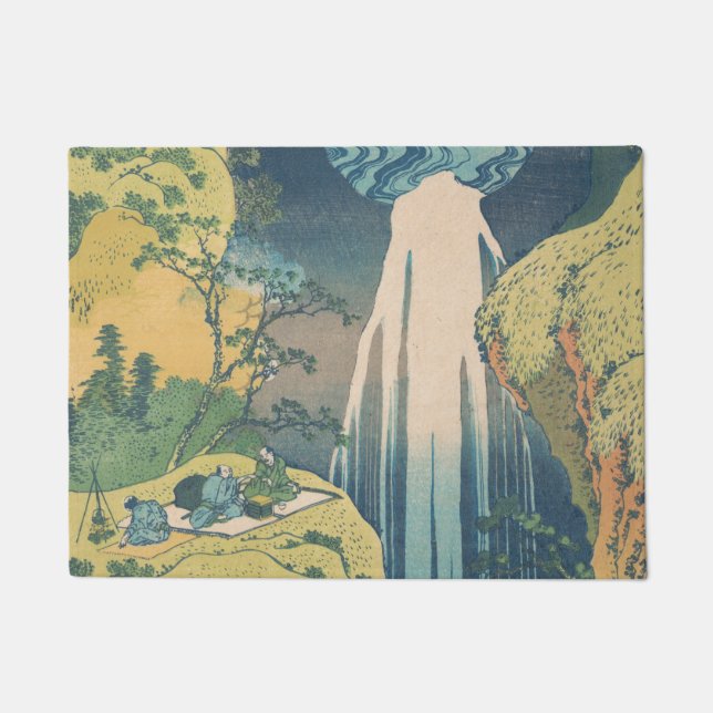 Hokusai Amida Falls Japan Waterfall  Doormat (Front)