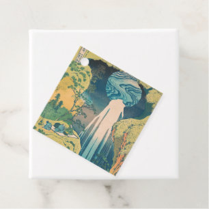 Hokusai Amida Falls Japan Waterfall Favour Tags