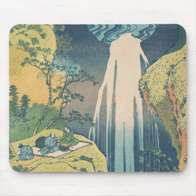 Hokusai Amida Falls Japan Waterfall  Mouse Pad (Front)