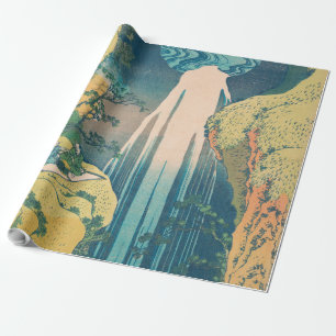 Hokusai Amida Falls Japan Waterfall  Wrapping Paper