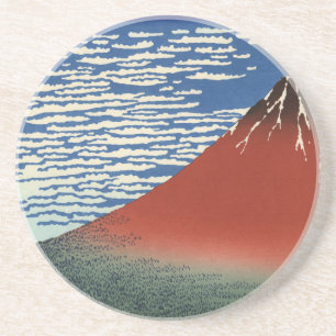 Hokusai Art painting Mountains Coaster