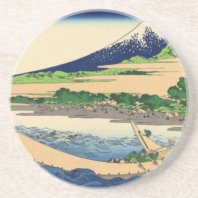 Hokusai Art painting Mountains Coaster (Front)