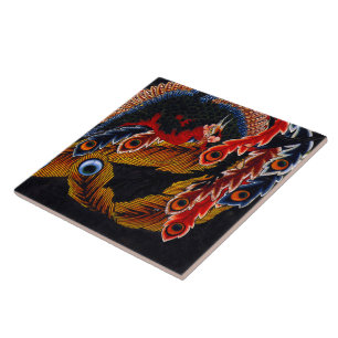 Hokusai art tile