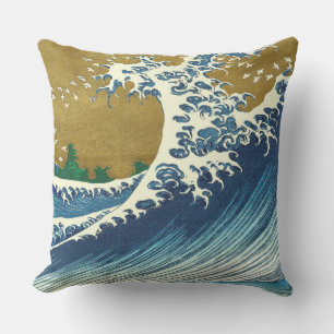 Hokusai Big Wave Japan Japanese Art Cushion
