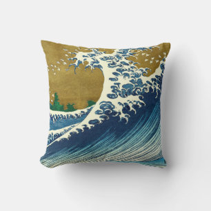 Hokusai Big Wave Japan Japanese Art Cushion
