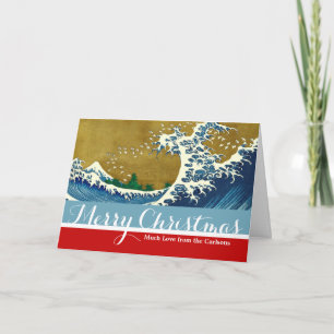 Hokusai Big Wave Japan Japanese Art Holiday Card