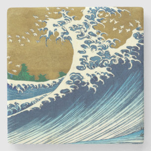 Hokusai Big Wave Japan Vintage Ocean Stone Coaster