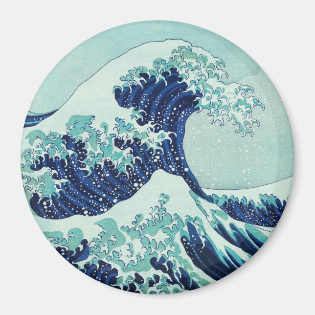 Hokusai Blue Waves Magnet (Front)