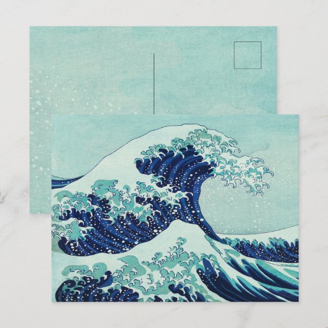 Hokusai Blue Waves Postcard (Front/Back)