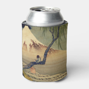 Hokusai Boy Viewing Mount Fuji Japanese Vintage Can Cooler