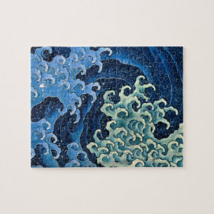 Hokusai Feminine Wave Japan Vintage Ocean Jigsaw Puzzle