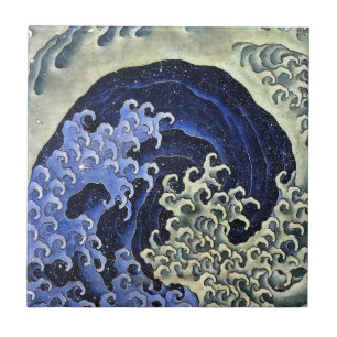 Hokusai Feminine Wave Japanese Vintage Fine Art Ceramic Tile