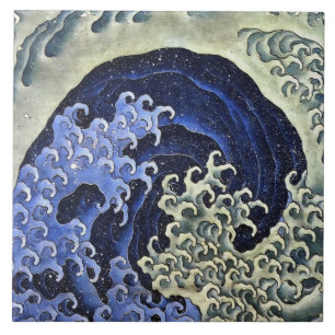 Hokusai Feminine Wave Japanese Vintage Fine Art Ceramic Tile