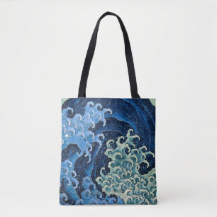 Hokusai Feminine Wave Vintage Ocean Tote Bag