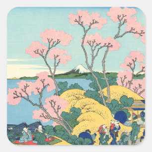 Hokusai Fuji from Gotenyama on the Tōkaidō Square Sticker