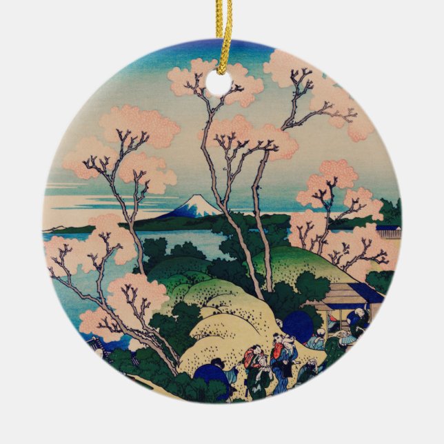 Hokusai - Goten-Yama-Hill Ceramic Ornament (Front)