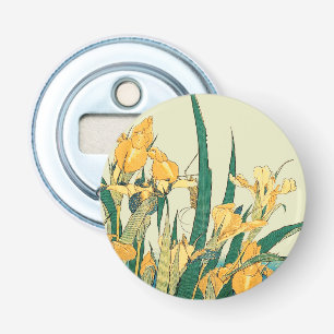 Hokusai grasshopper and iris Japan Bottle Opener