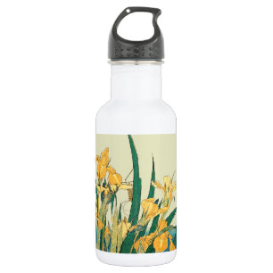 Hokusai Grasshopper Iris Vintage Print: Japanese 532 Ml Water Bottle