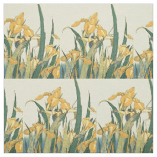 Hokusai Grasshopper Iris Vintage Print: Japanese Fabric