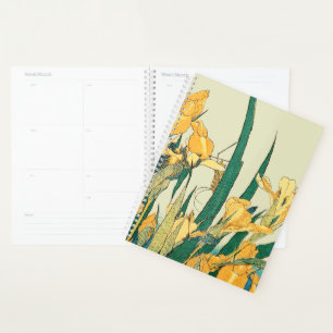 Hokusai Grasshopper Iris Vintage Print: Japanese Planner