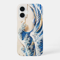 Hokusai "Great Wave" 3D Shadow Relief iPhone 16 Ca