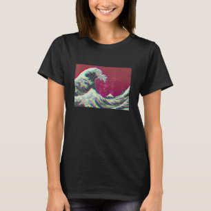 Hokusai Great Wave Modern Retro Look T-Shirt