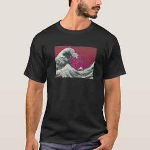 Hokusai Great Wave Modern Retro Look   T-Shirt