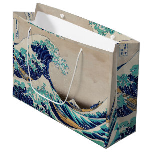 Hokusai Great Wave off Kanagawa. Vintage japan art Large Gift Bag