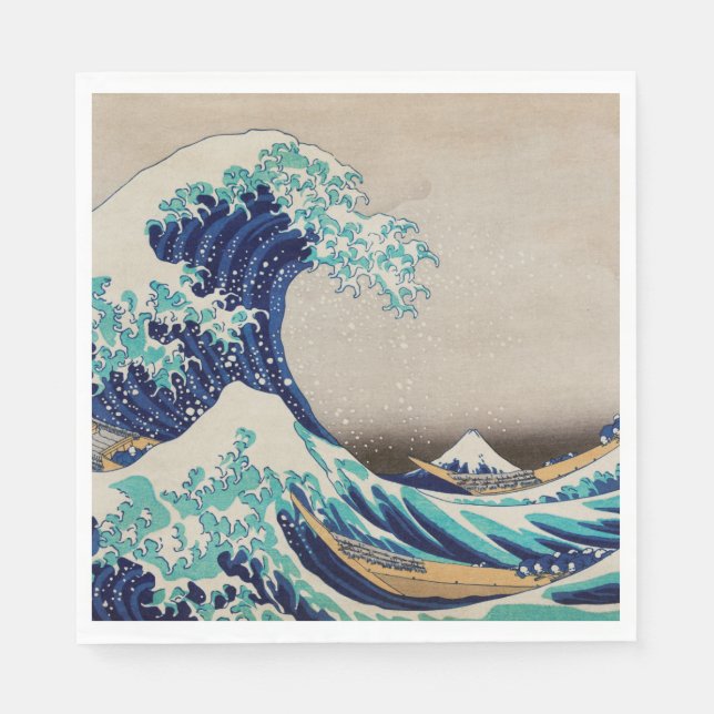 Hokusai Great Wave off Kanagawa. Vintage japan art Napkin (Front)