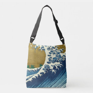 Hokusai Great Wave Pattern: Japanese Ukiyo-e Art Crossbody Bag