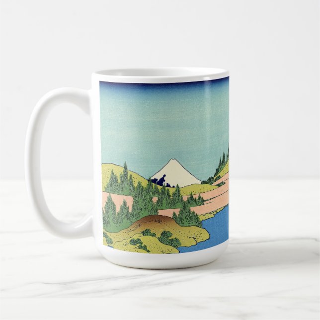 Hokusai Hakone Lake in Sagami Province   Coffee Mug (Left)