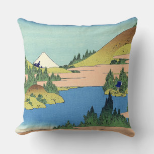 Hokusai Hakone Lake in Sagami Province Cushion