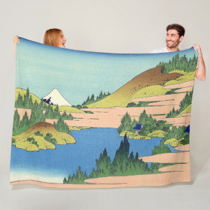 Hokusai Hakone Lake in Sagami Province Fleece Blanket