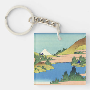 Hokusai Hakone Lake in Sagami Province Key Ring