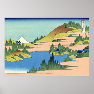 Hokusai Hakone Lake in Sagami Province Poster