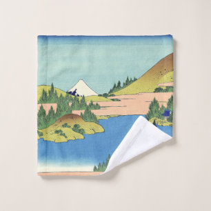 Hokusai Hakone Lake in Sagami Province   Wash Cloth