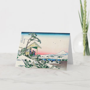 Hokusai - Happy New Year / Tea house at Koishikawa Holiday Card