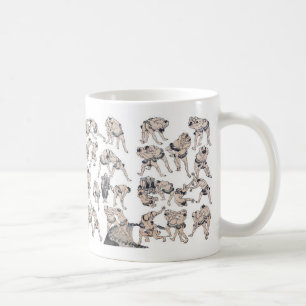 Hokusai , Image of Sumo wrestlers Coffee Mug