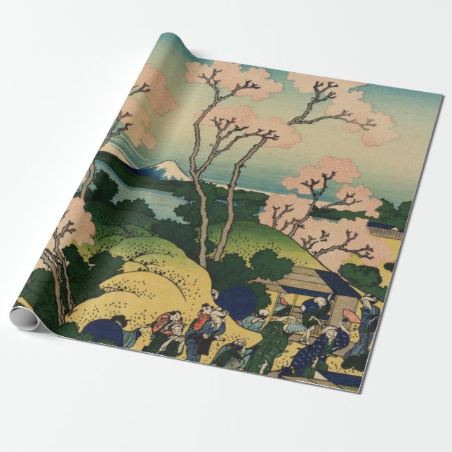 Hokusai Katsushika - Goten-Yama-Hill, Shinagawa Wrapping Paper (Unrolled)
