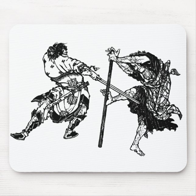 Hokusai manga samurai 1 mouse pad (Front)