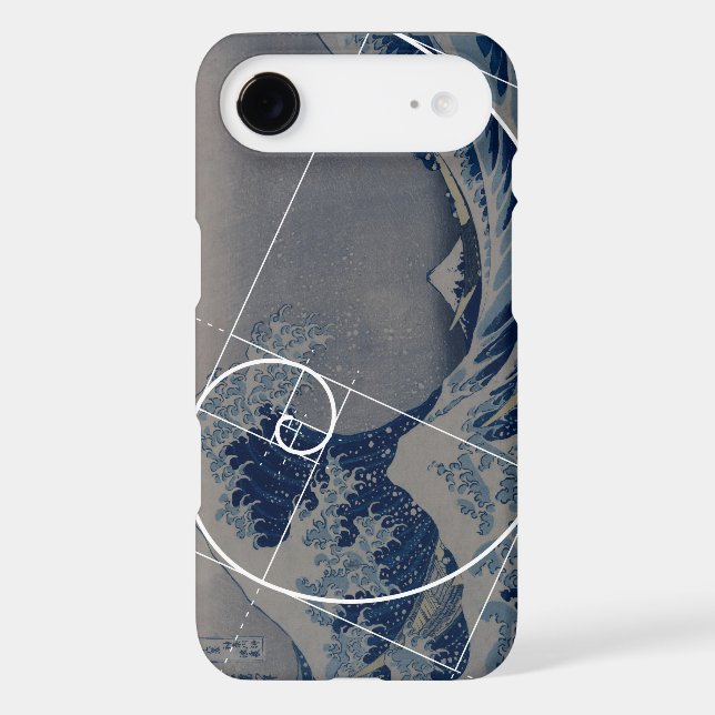 Hokusai Meets Fibonacci, Golden Ratio Case-Mate iPhone Case (Back)