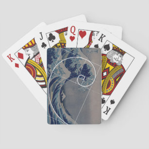 Hokusai Meets Fibonacci, Golden Ratio Playing Cards