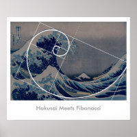 Hokusai Meets Fibonacci, Golden Ratio