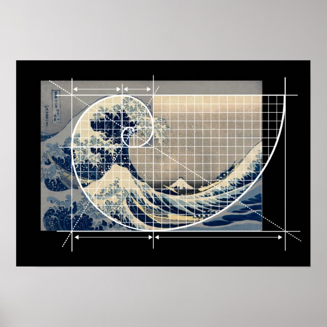 Hokusai Meets Fibonacci, Version Poster (Front)