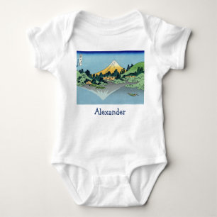 Hokusai - Mount Fuji Reflects in Lake Kawaguchi Baby Bodysuit
